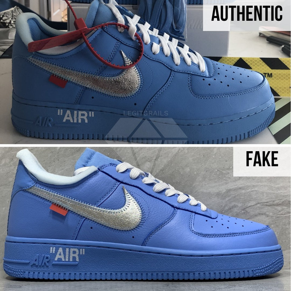 Nike Air Force 1 Off-White MCA Real VS Fake Guide: The Overall Shape Method
