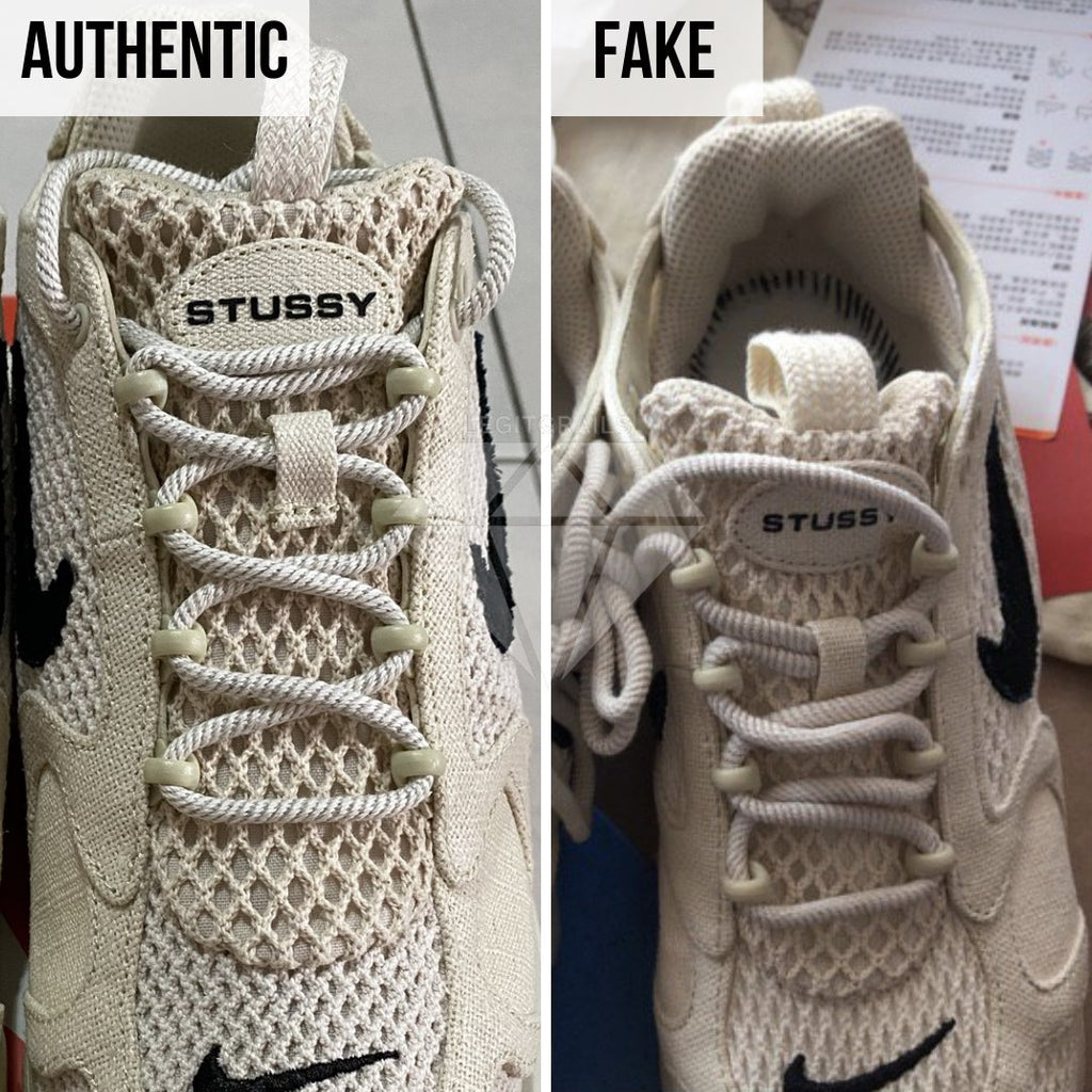 How To Spot Fake Nike Air Zoom Spiridon Cage 2 Stussy Fossil: The Throat Method