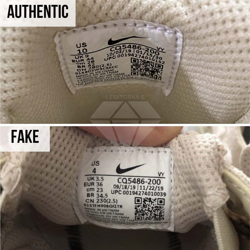 How To Spot Fake Nike Air Zoom Spiridon Cage 2 Stussy Fossil: The Size Tag Method