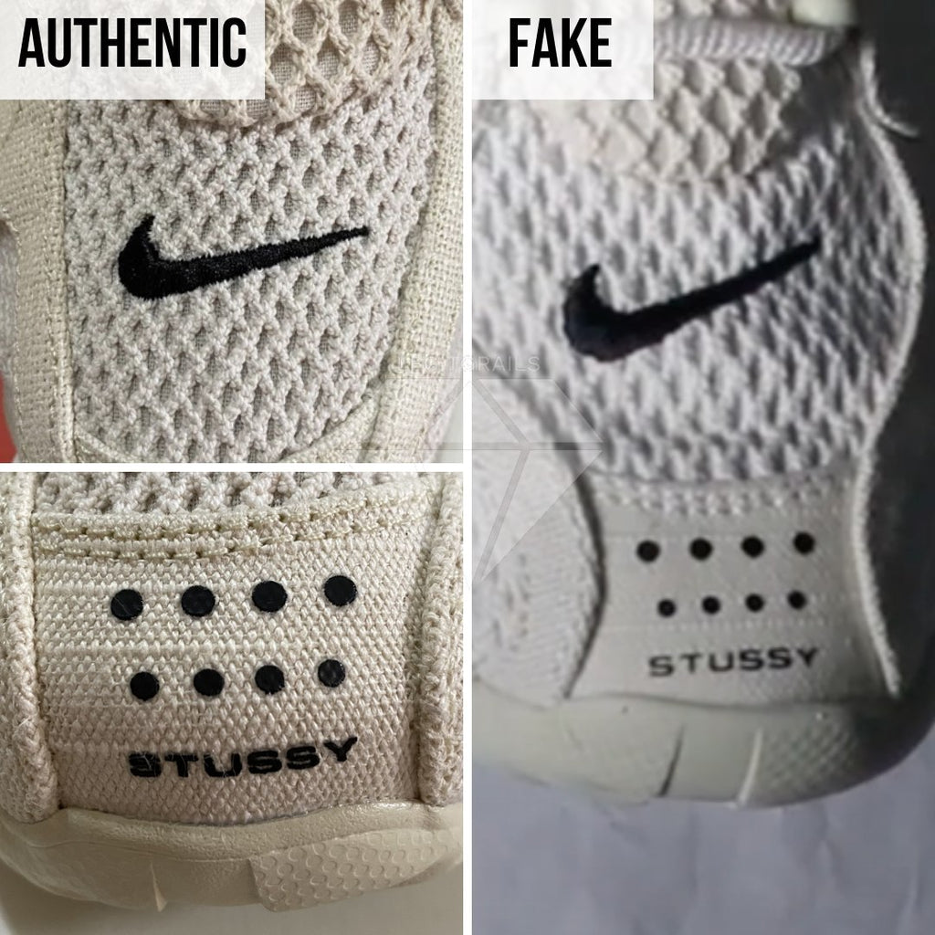 How To Spot Fake Nike Air Zoom Spiridon Cage 2 Stussy Fossil: The Toe Box Method