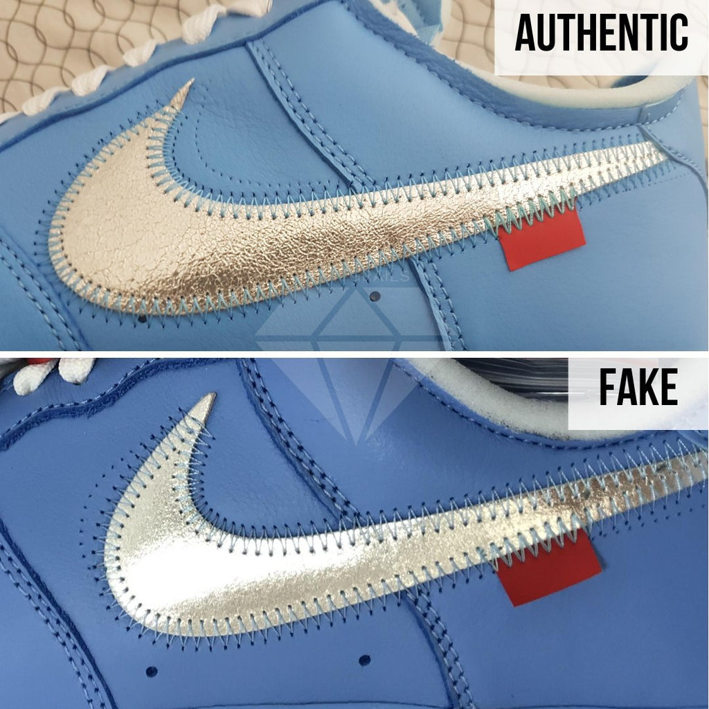 Nike Air Force 1 Off-White MCA Real VS Fake Guide: The Outer Swoosh Method