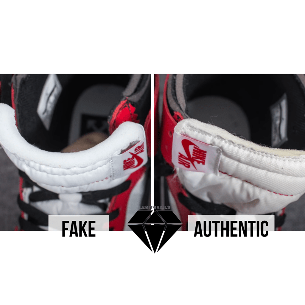 How to Spot Fake Off White Jordan 1 Chicago: The Tongue Foam Method