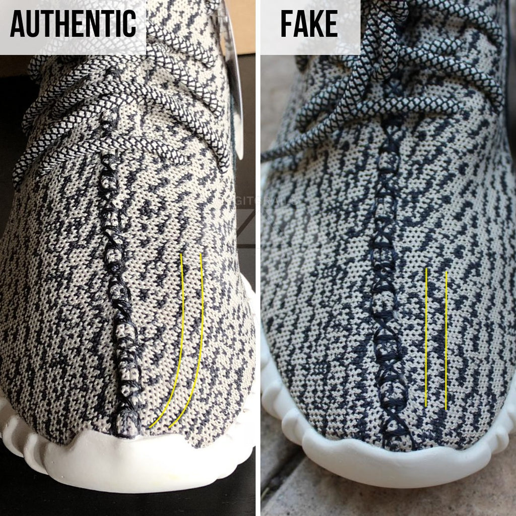 How To Spot Fake Yeezy Boost 350 V1: The Middle Stitching Method