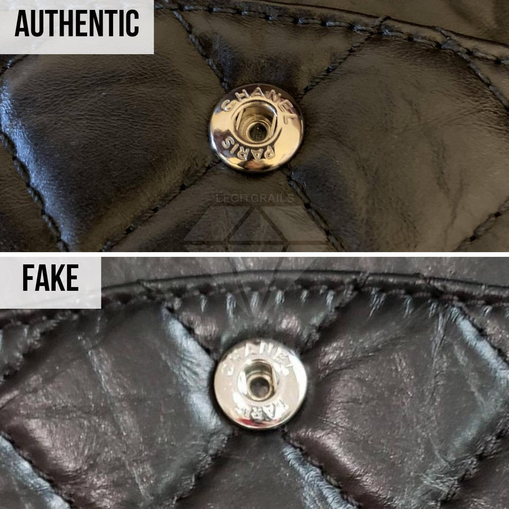 Chanel 2.55 Bag Authentication Guide: The Metal Snap Button Method