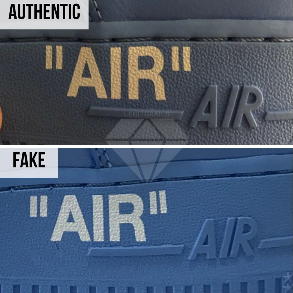 Nike Air Force 1 Off-White MCA Real VS Fake Guide: The Air Midsole Print Method