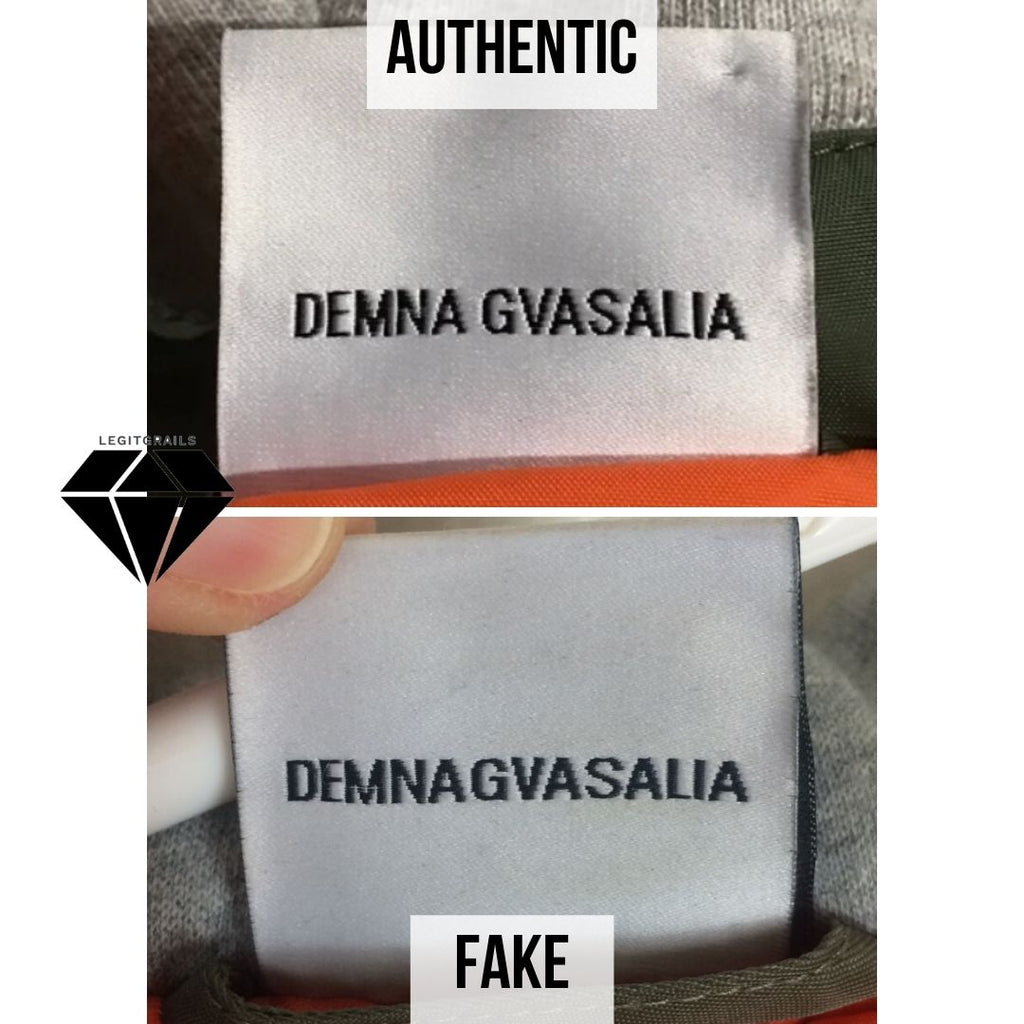 How to spot fake Vetements Bomber by the Backside Neck Tag Method