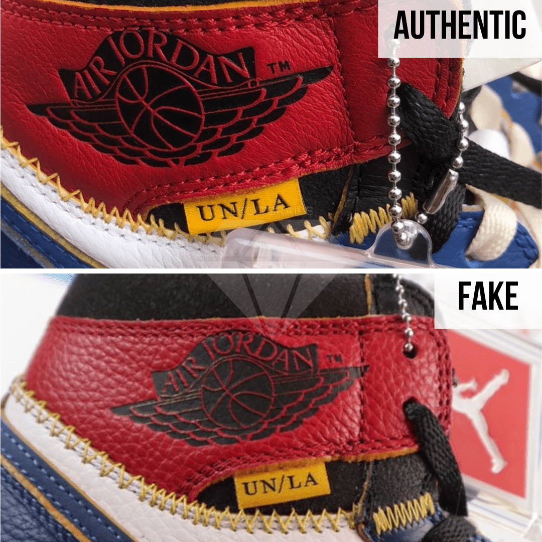 How To Spot Fake Jordan 1 Union: The Blue Toe Air Jordan Logo Method