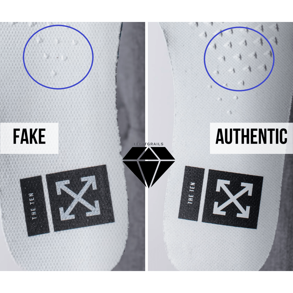 How to Spot Fake Off White Jordan 1 Chicago: The Insole Method