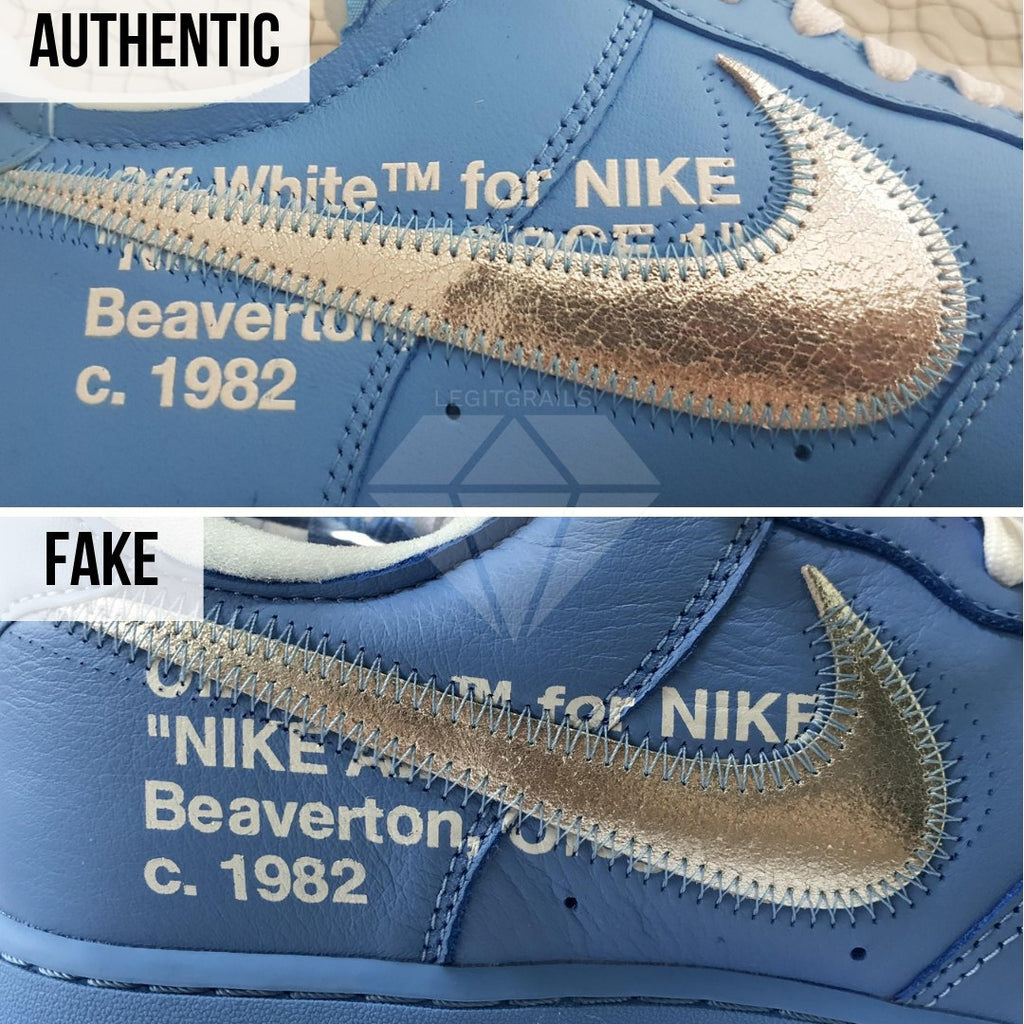 Nike Air Force 1 Off-White MCA Real VS Fake Guide: The Inner Swoosh Method