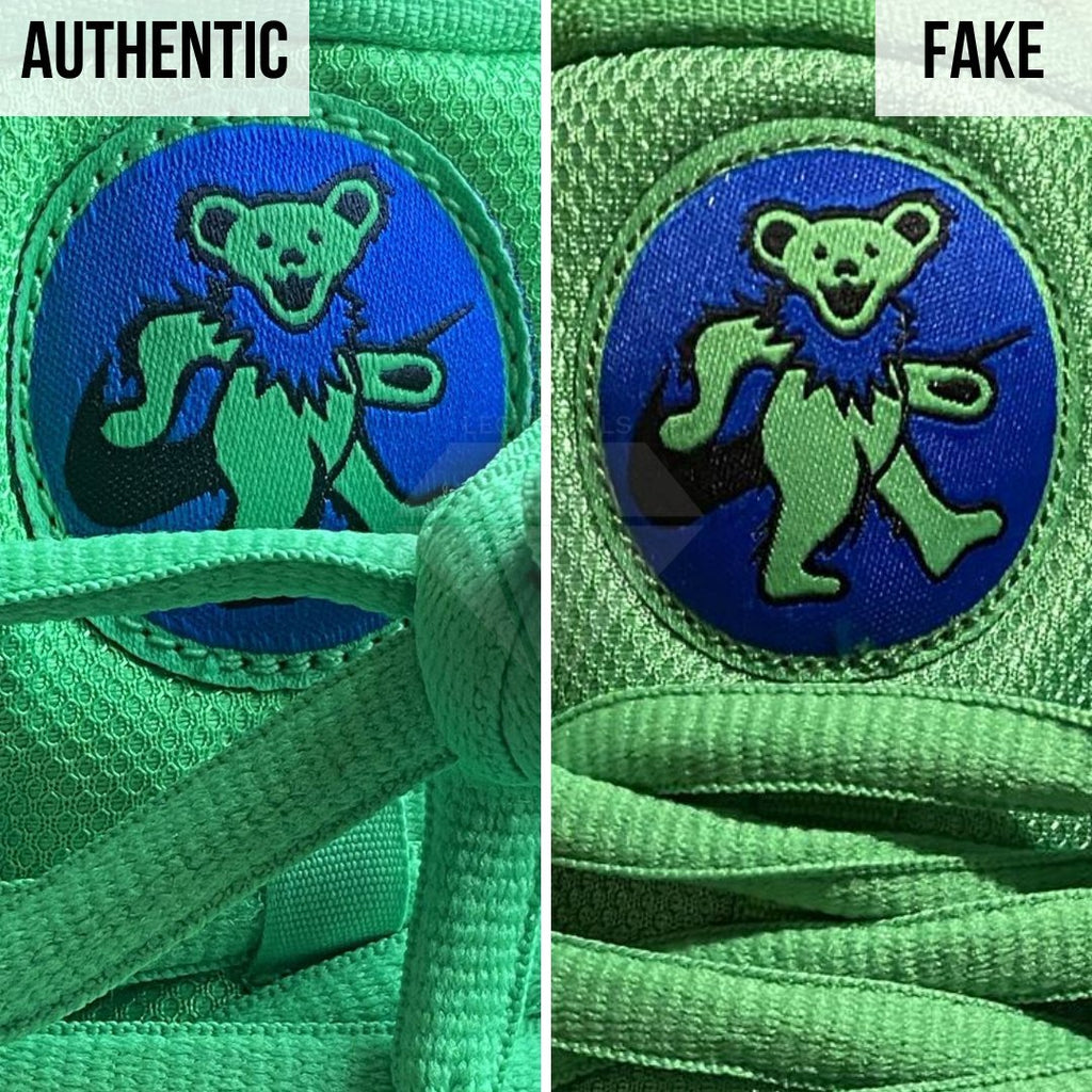 Nike SB Dunk Low Grateful Dead Green Bear Fake vs Real Guide: The Tongue Tag Method