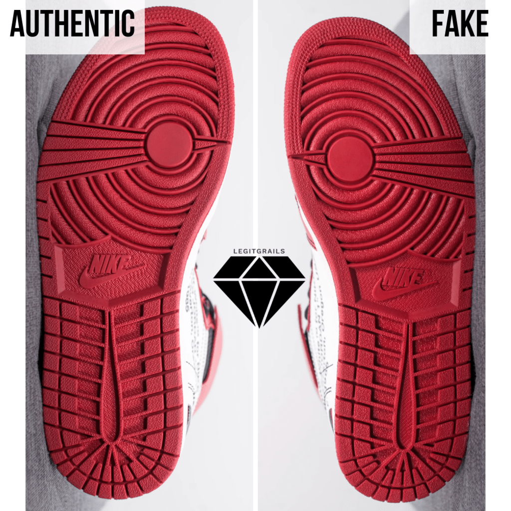 How to Spot Fake Off White Jordan 1 Chicago: The Outsole Colour Method