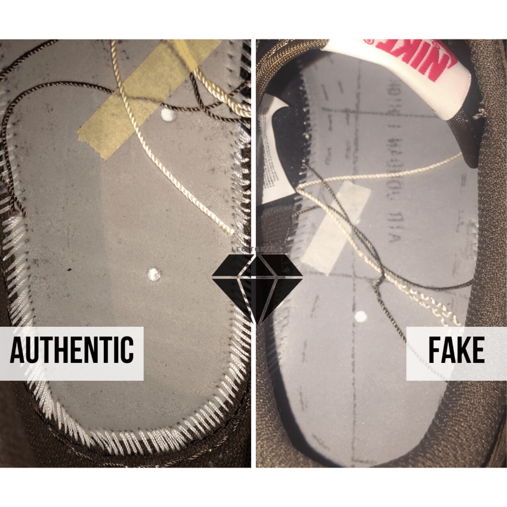 How To Spot Fake Travis Scott Jordan 1 Low: The Inside Stitching Method