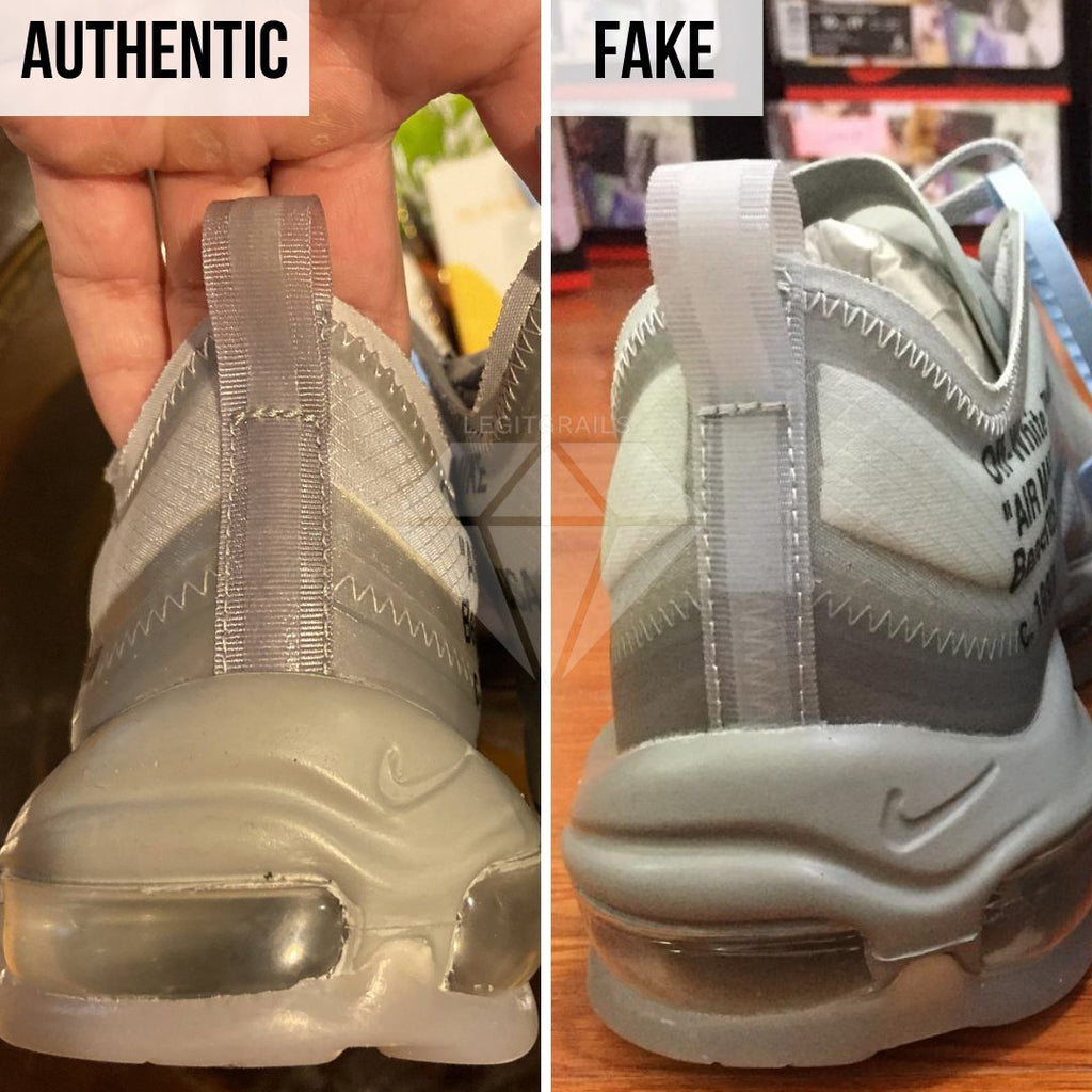 How to Spot Fake Air Max Off-White 97 Menta: The Heel Method