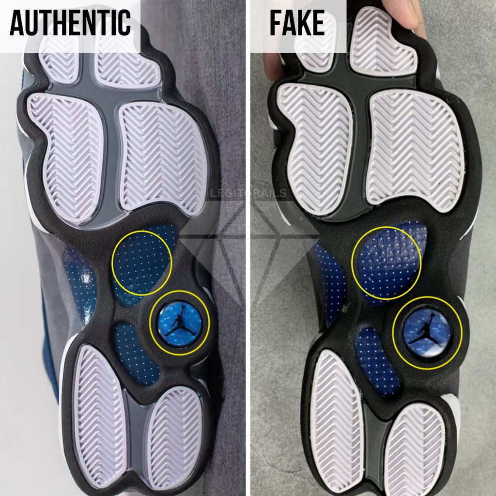 Air Jordan 13 Flint Fake vs Real Guide: The Outsole Method