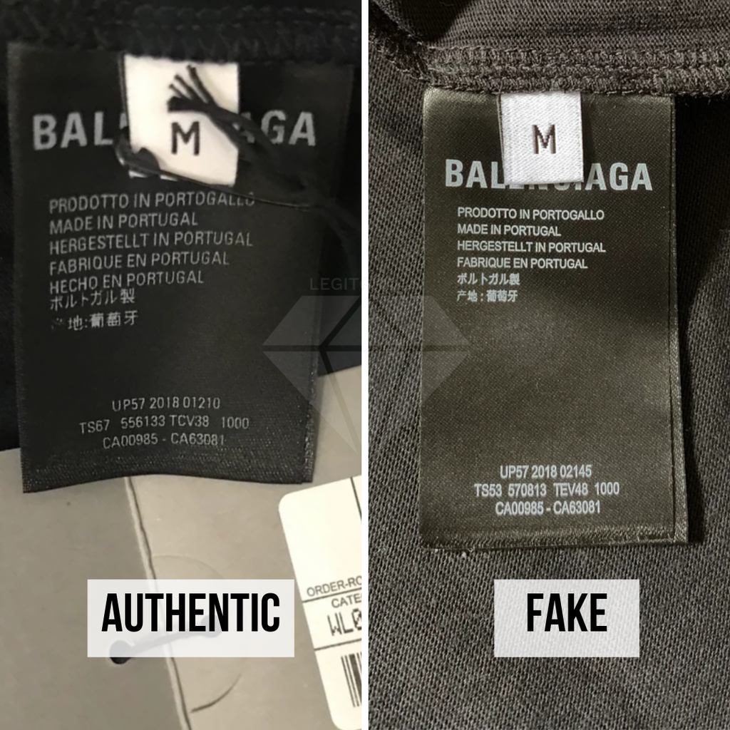 How To Spot A Fake Balenciaga Speedhunters T-Shirt: The Size Tag and Wash Tag Method