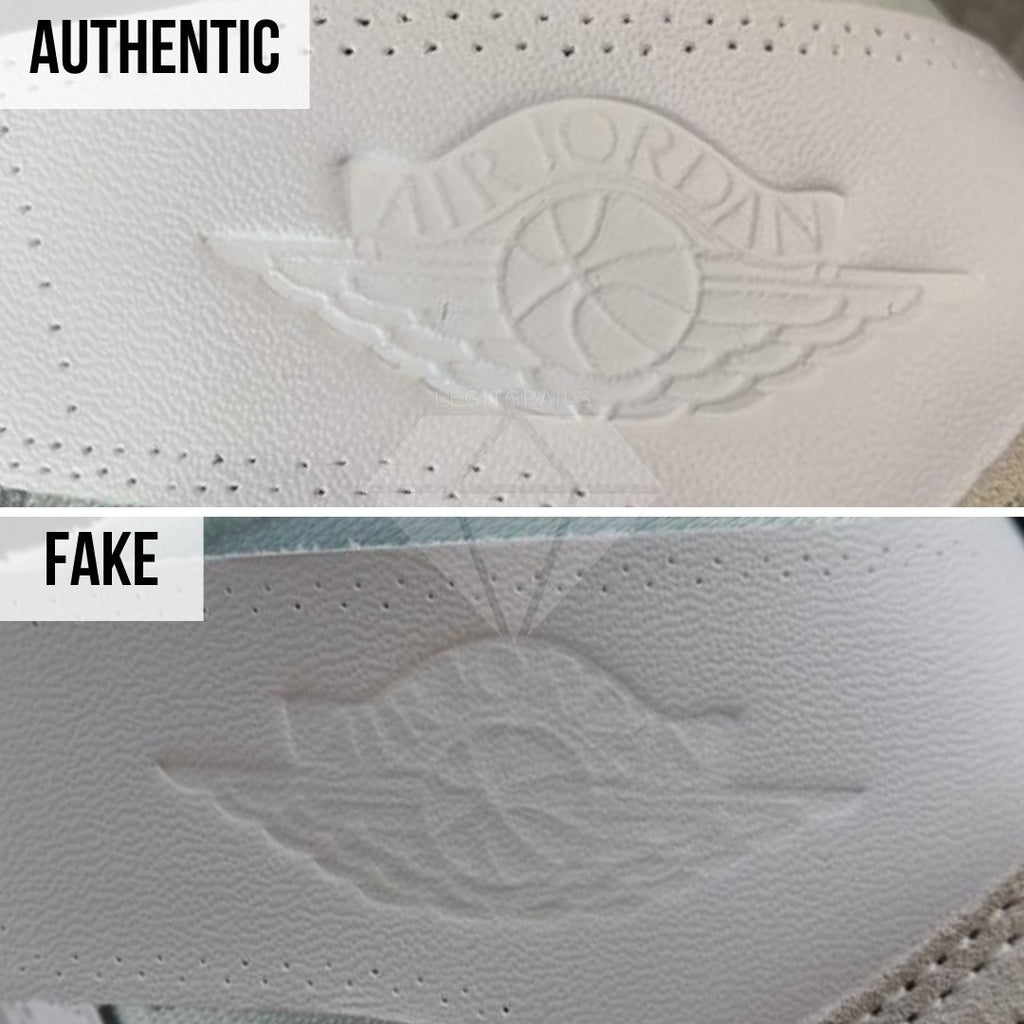 Jordan 1 Off White NRG Fake vs Real Guide: The Air Jordan Wings Logo