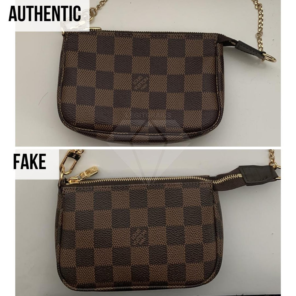 Louis Vuitton Mini Pochette Replica VS Original: The Overall Look Method (Damier Ebene)