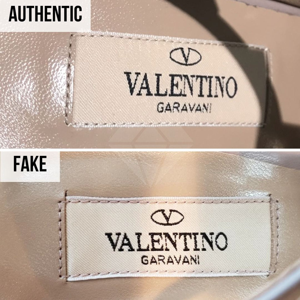 Valentino Rockstud Pumps Fake VS Real Guide: The Interior Valentino Tag Method