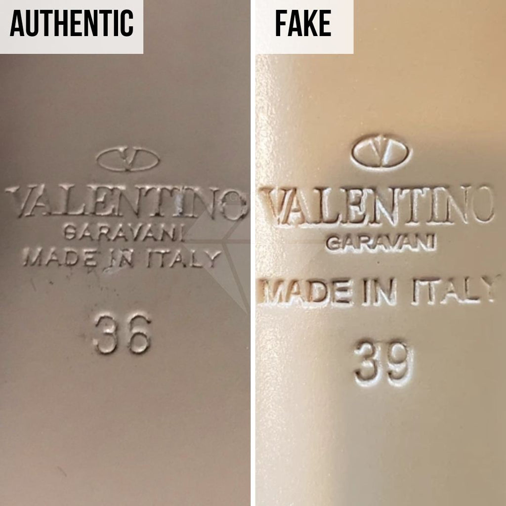 Valentino Rockstud Pumps Fake VS Real Guide: The Sizing Method (Lower-Quality Replica)