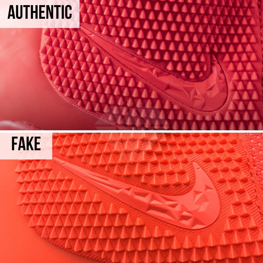 Nike Air Yeezy 2 Red October Fake vs Real: The Swoosh Method