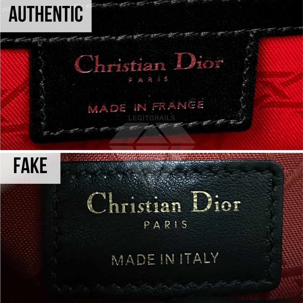 Dior Lady Bag Authentication Guide: The Printed Label Method