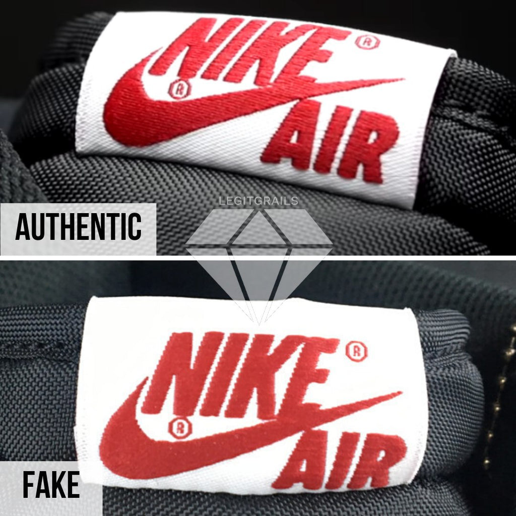 How To Spot Fake Nike Air Jordan 1 Fearless: Nike Air Logo Front Side