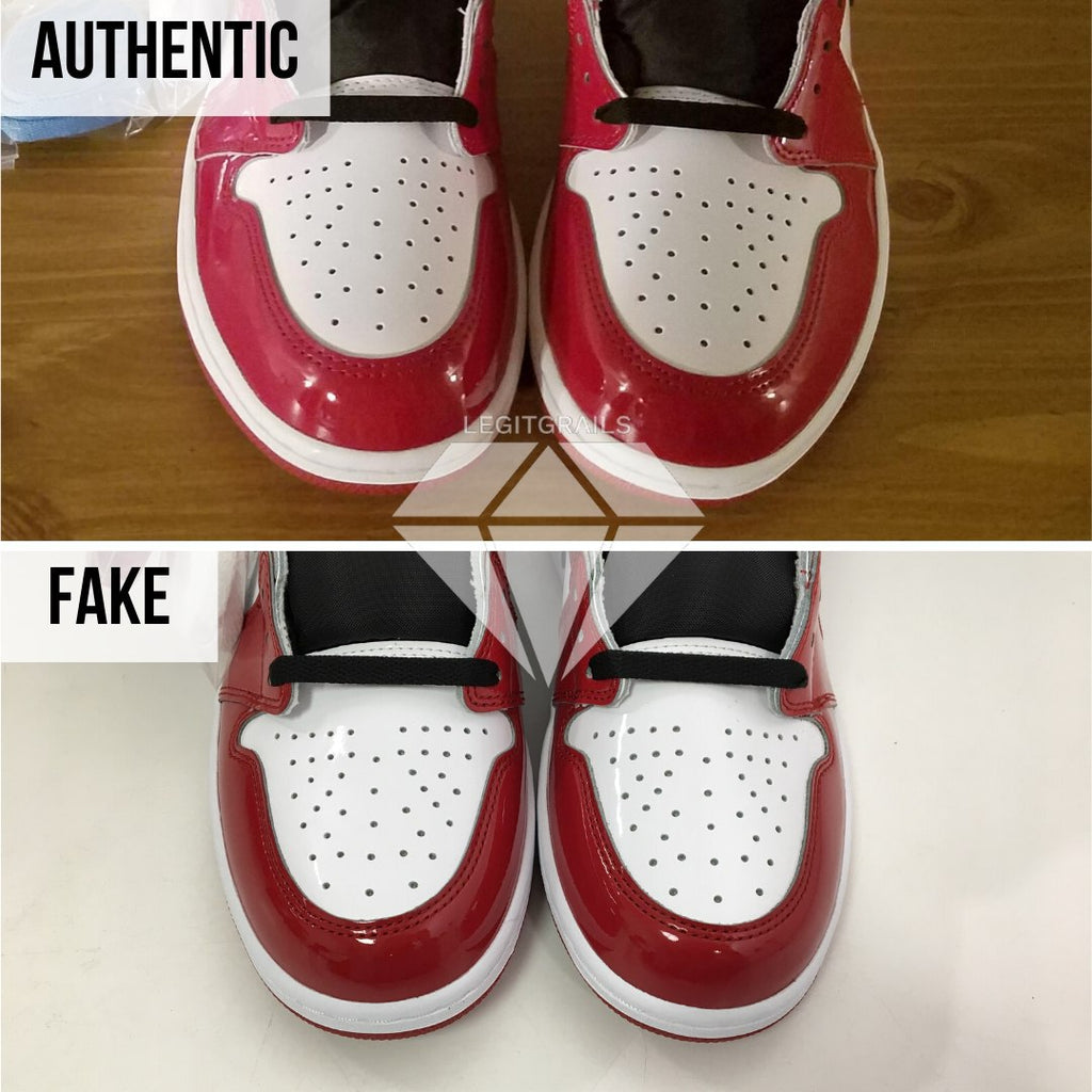 How To Spot Fake Nike Air Jordan 1 Fearless: Toebox