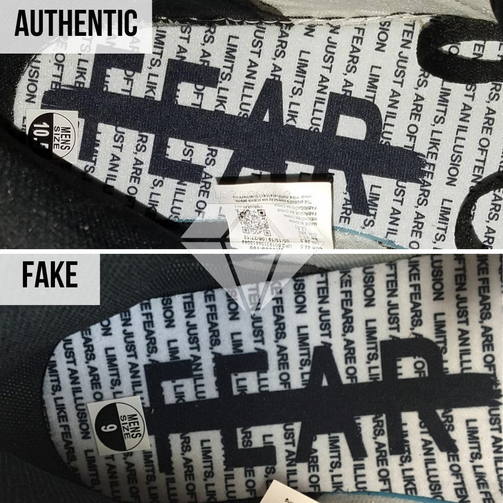 How To Spot Fake Nike Air Jordan 1 Fearless: Insole