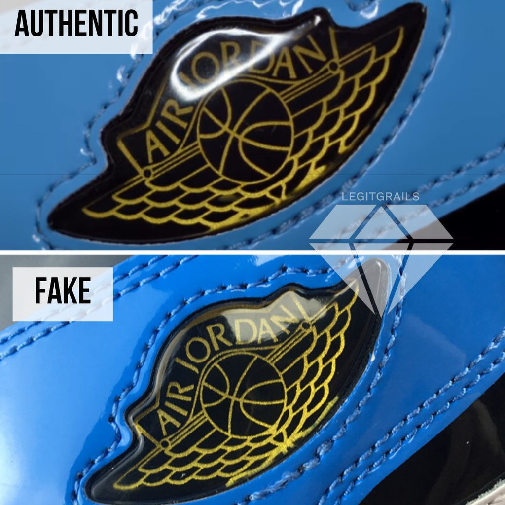 How To Spot Fake Nike Air Jordan 1 Fearless: Jordan logo