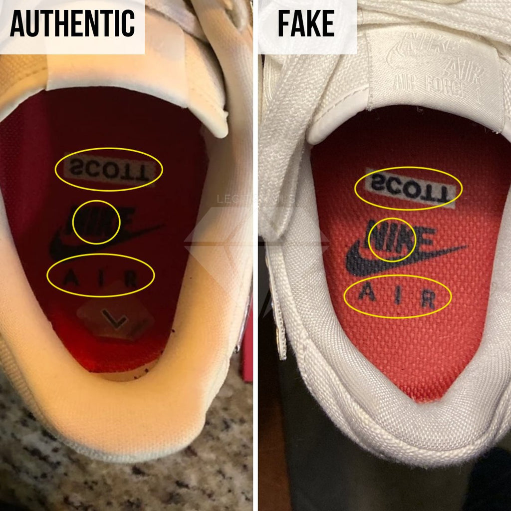 How to legit check Air Force 1 Travis Scott Sail