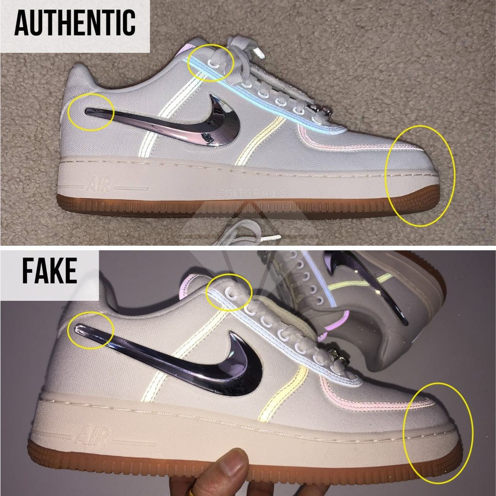 How to legit check Air Force 1 Travis Scott Sail: The Overall Shape Method
