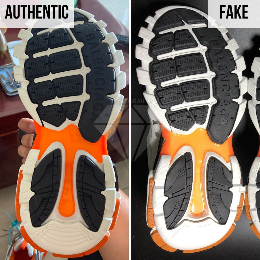 How To Spot Fake Balenciaga Track Sneakers: Look At The Bottom To Spot The Difference