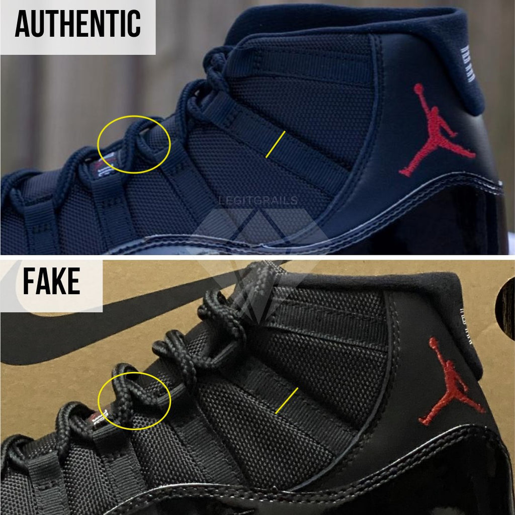 How To Spot Fake Jordan 11 Bred: The Shoelace Method