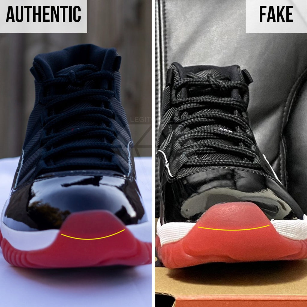 How To Spot Fake Jordan 11 Bred: The Toe Box Method