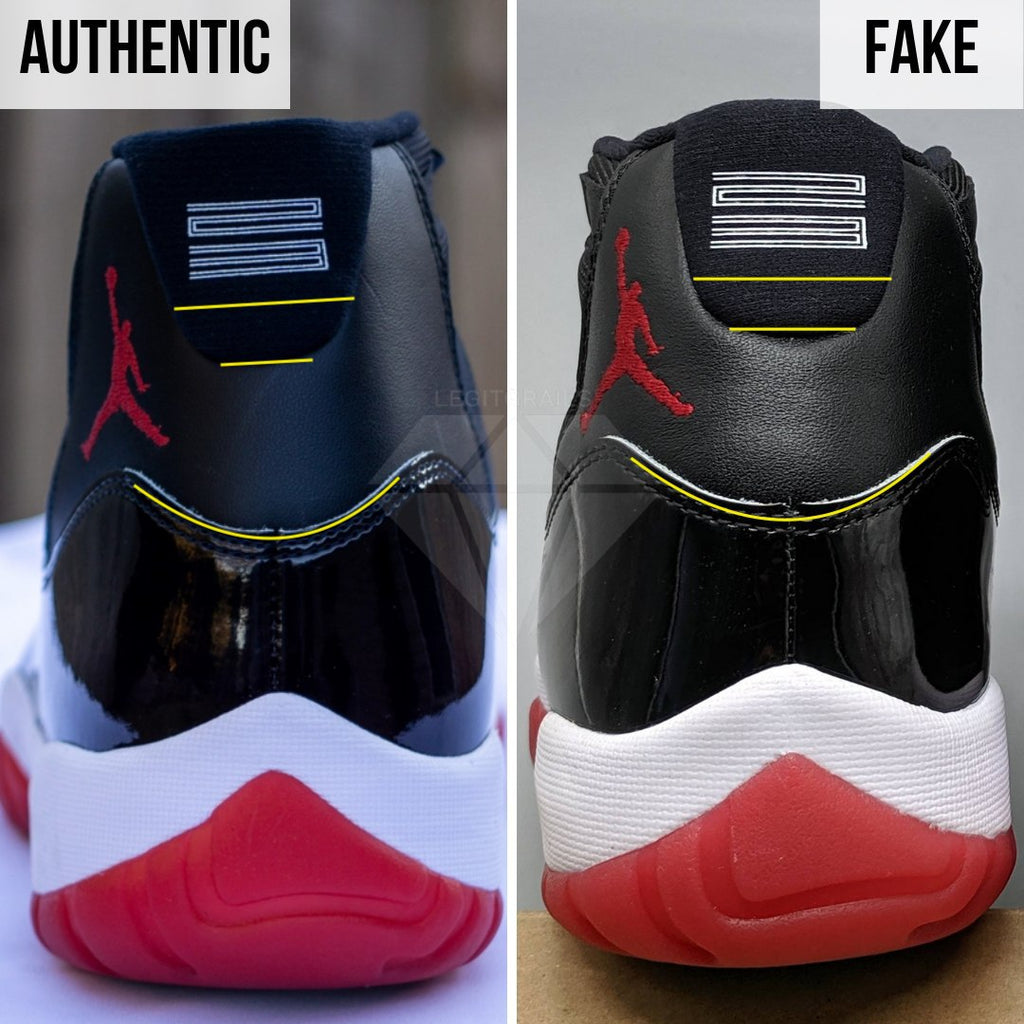 How To Spot Fake Jordan 11 Bred: The Heel Method