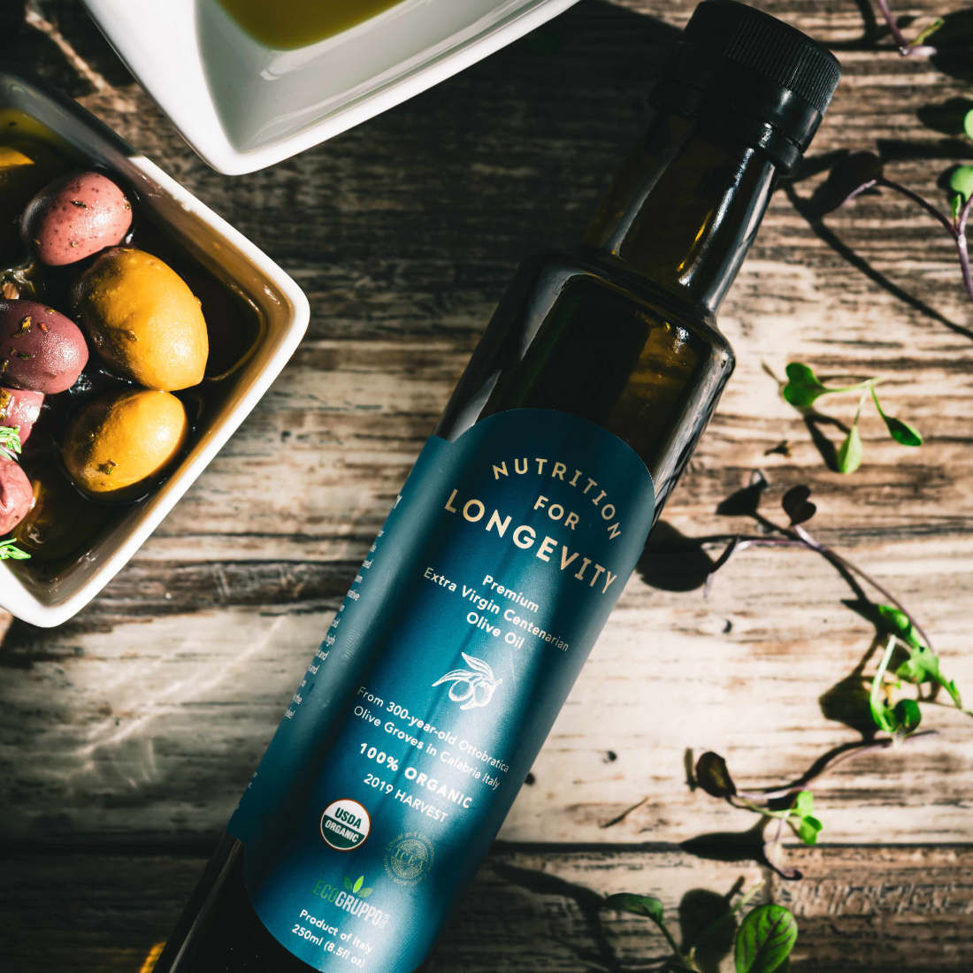 Organic Polyphenol Rich Olive Oil Nutrition For Longevity Meal Delivery