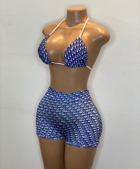 dior two piece short set