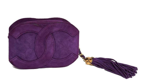 Chanel Purple Fringed bag