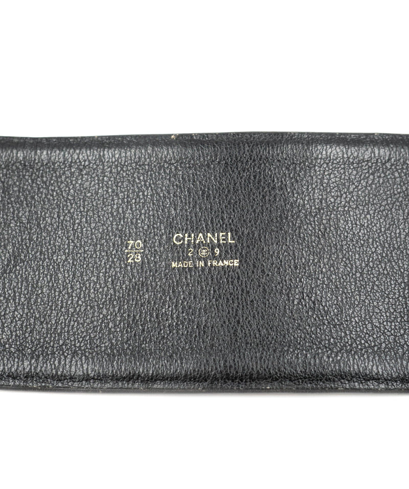 Chanel Chanel black leather belt vintage - AWL2695
