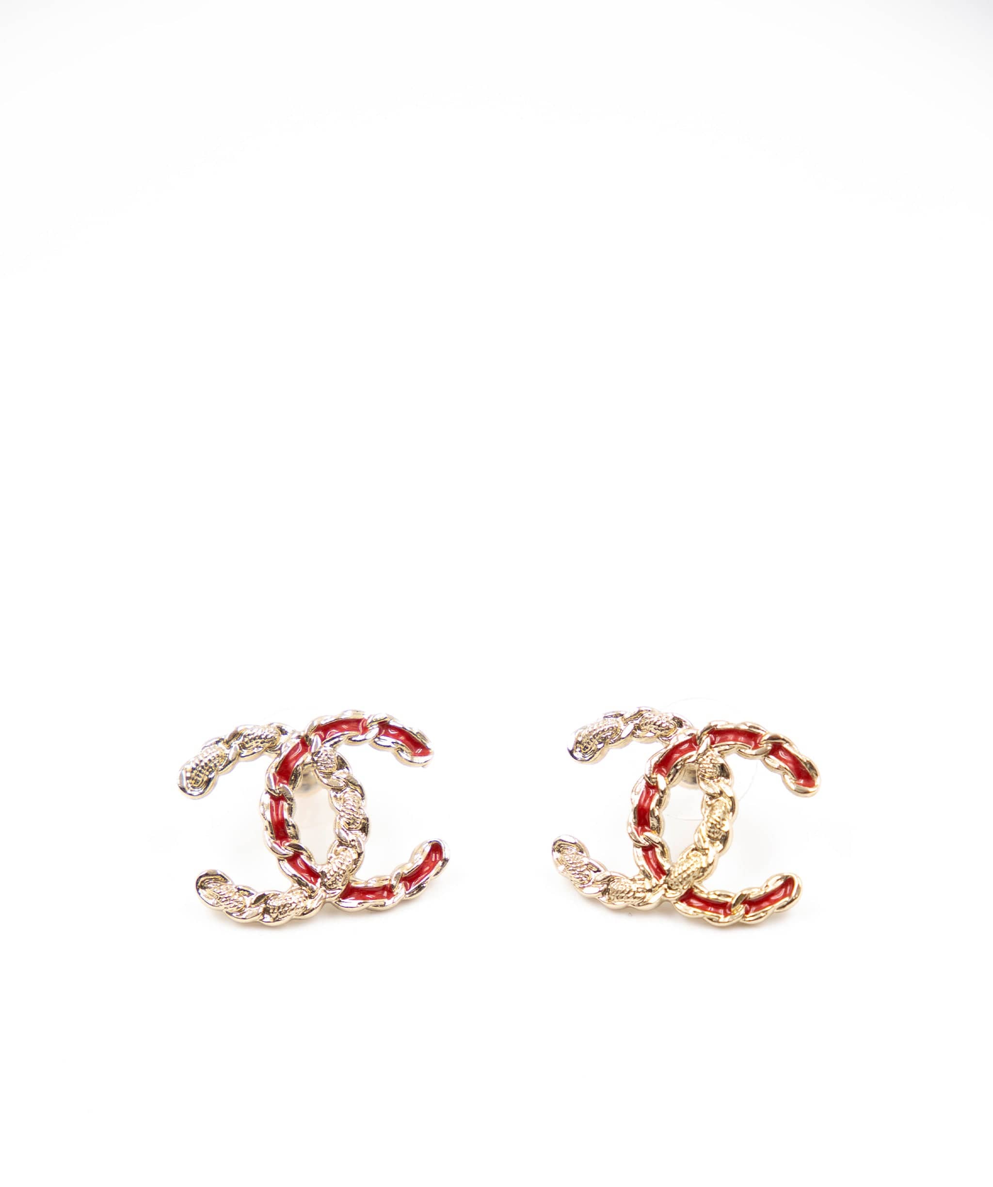 chanel red earrings