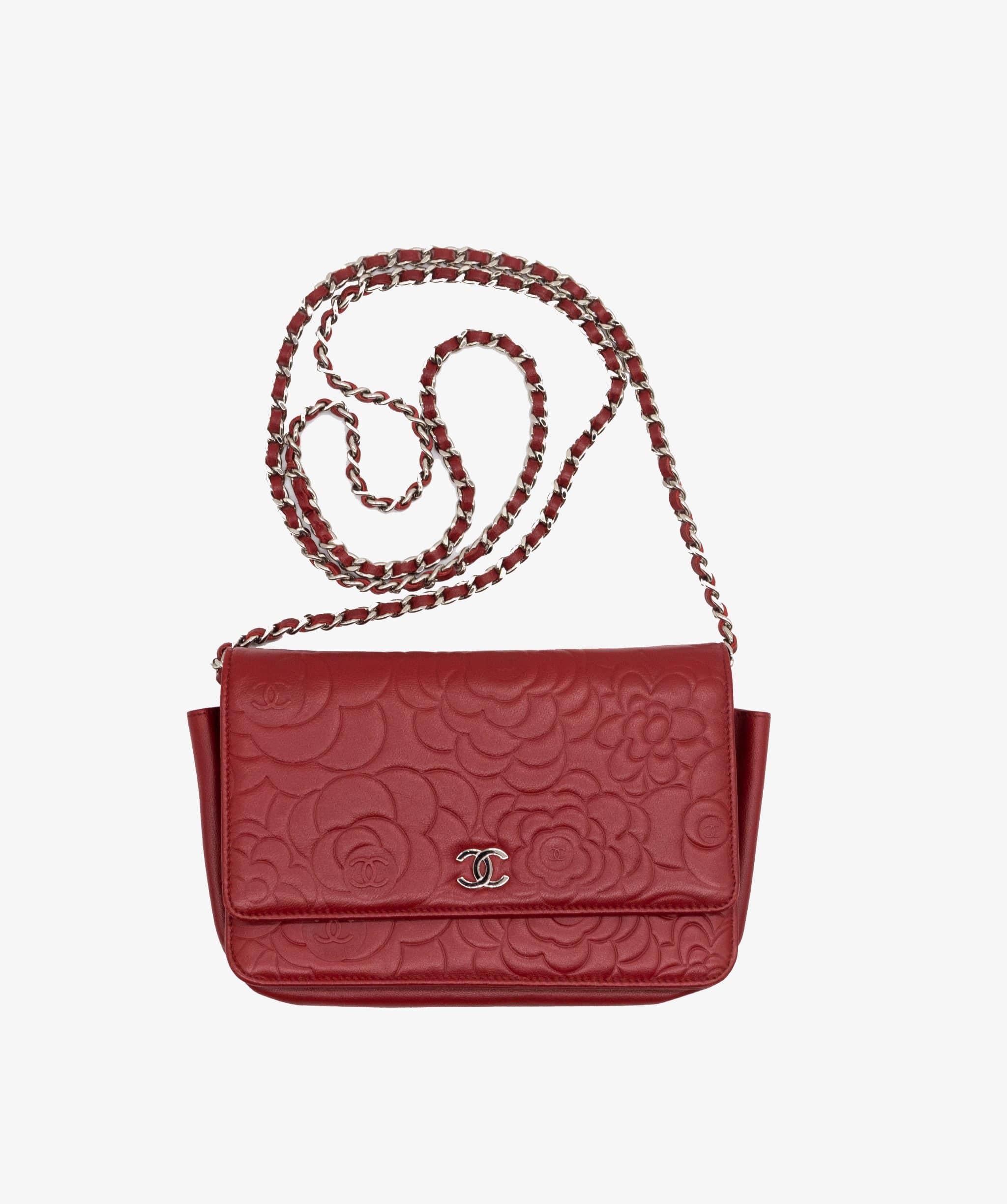 Chanel Camellia Wallet On Chain RCL1076