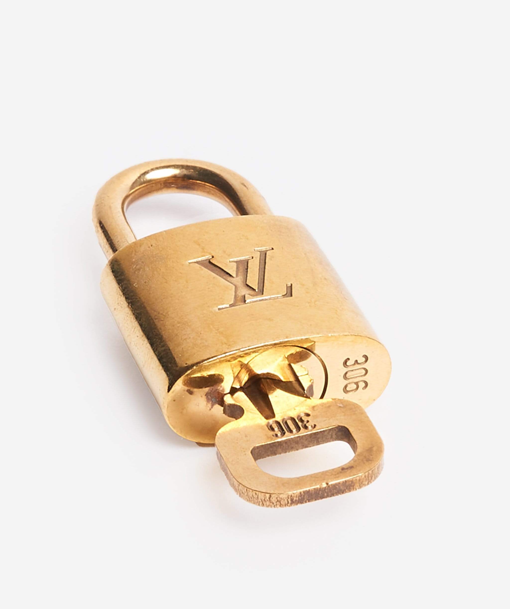 Buy Authentic Louis Vuitton Gold Brass Lock and Key Set 315 Online