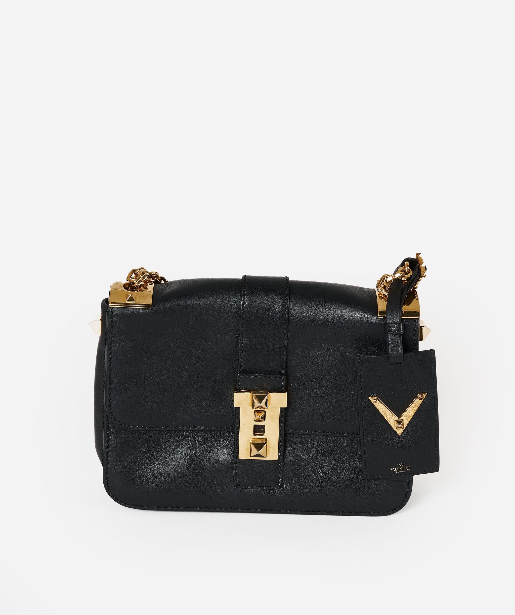 Spytte ud afsnit Regnbue Valentino Gold Chain Detail Black Crossbody Bag – LuxuryPromise