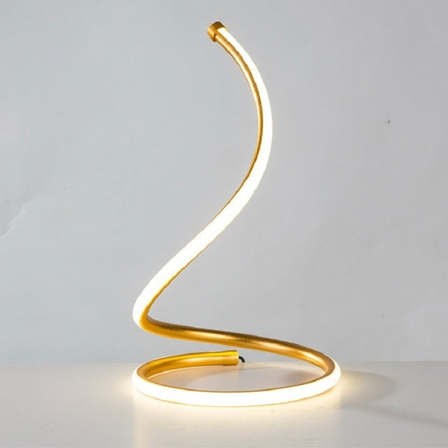 led spiral table lamp