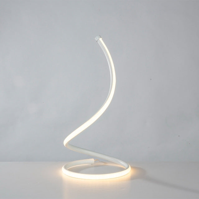 led spiral table lamp