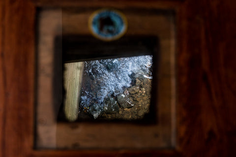 A look through the floor Lulu Designs Jewelry new building at Mill Valley Lumber Yard.