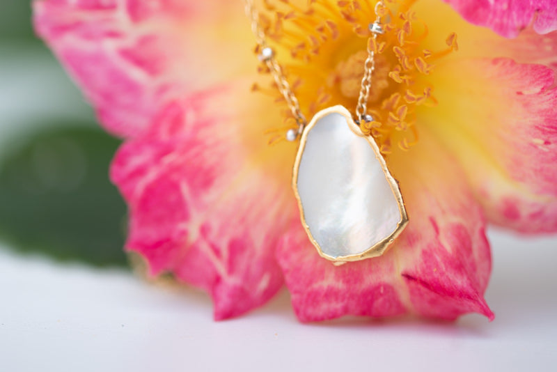 Lulu Designs Jewelry's Atlantis Necklace in Mother of Pearl