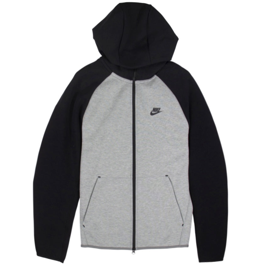 nike tech fleece hoodie black grey