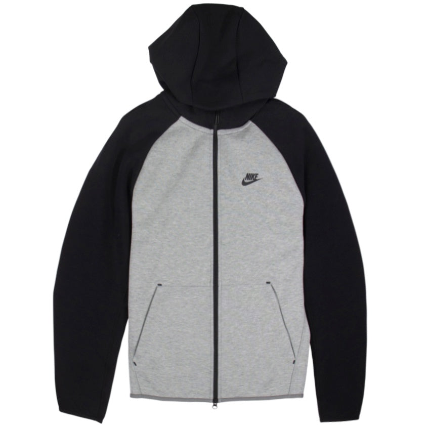 black and grey nike tech fleece