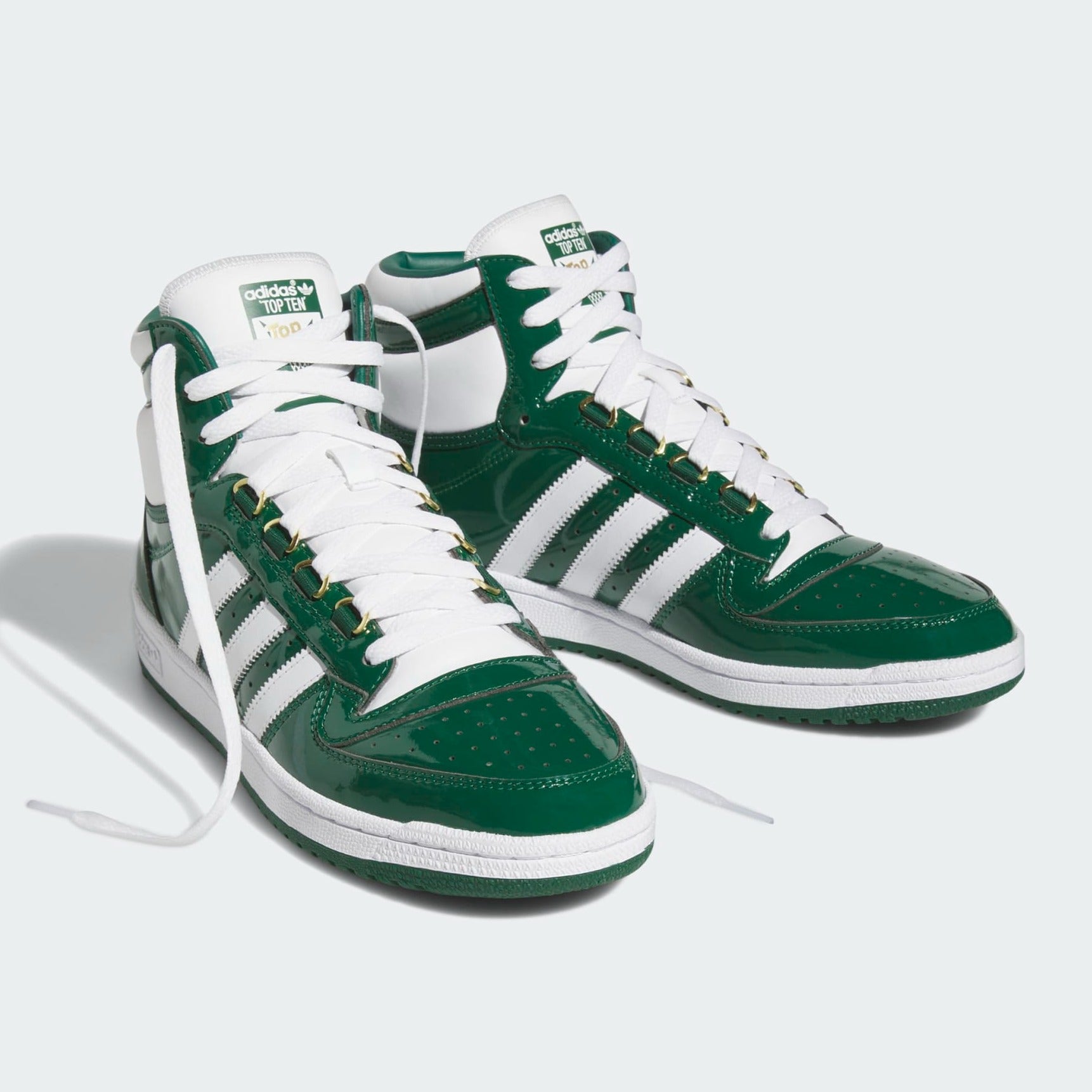 Adidas Top Ten Patent Green White - Reds
